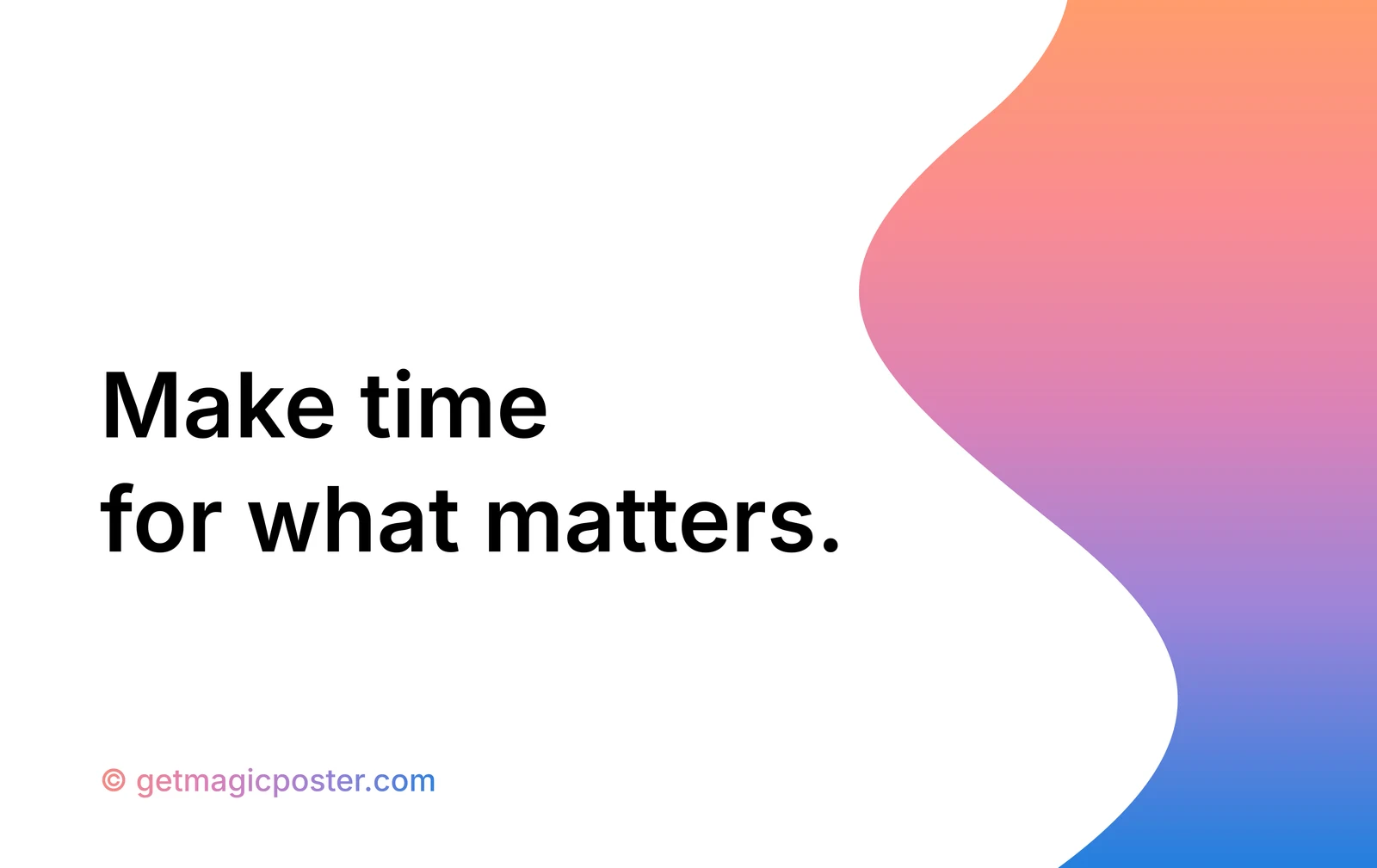 Focus Card back with Make time for what matters message