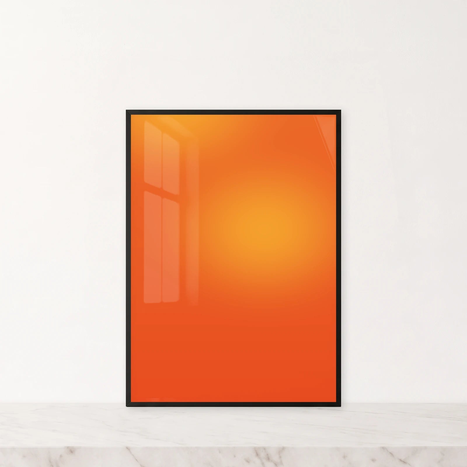 Framed MagicPoster on pale marble. The preview shows 50 × 70 cm.